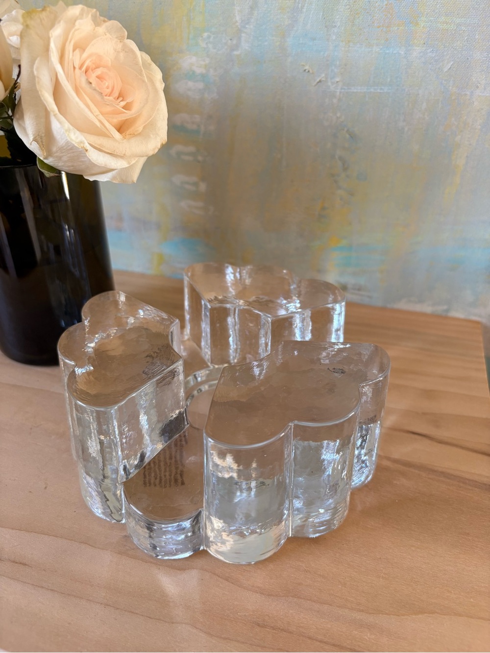 Unique Heavy Glass Turkish Candle Holder